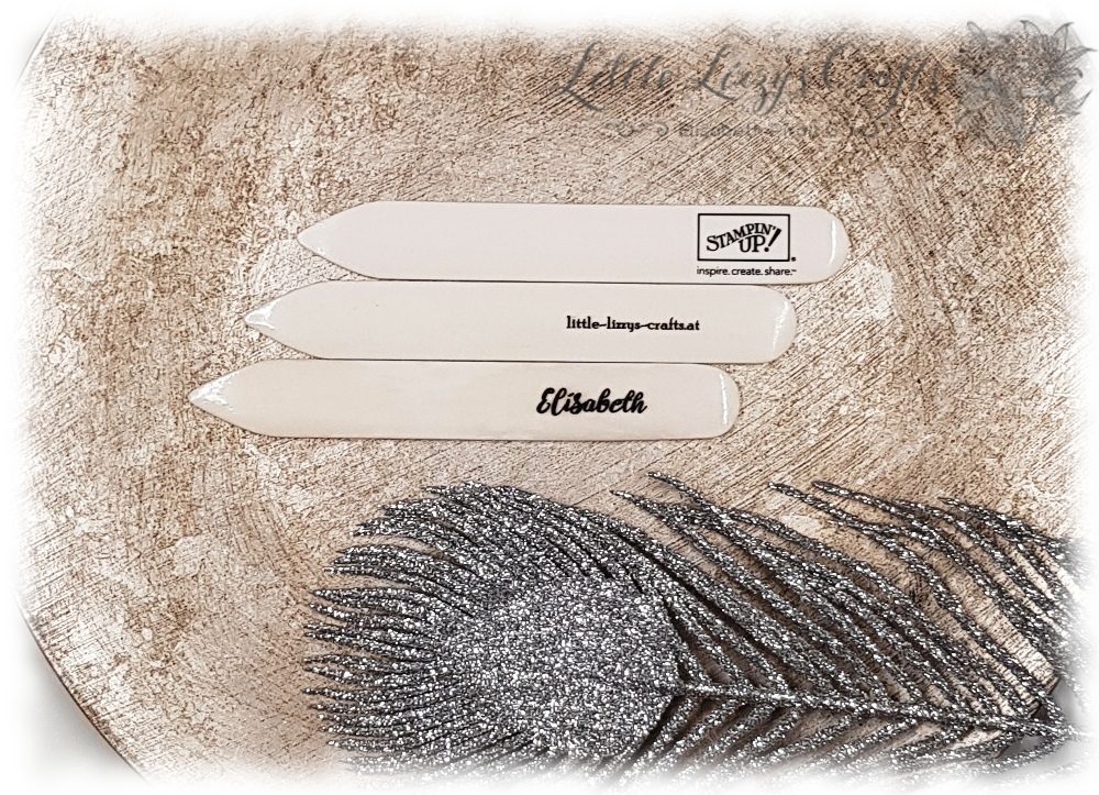 Gravierte Falzbeine 5 personalisierte Falzbeine Stampin' Up!