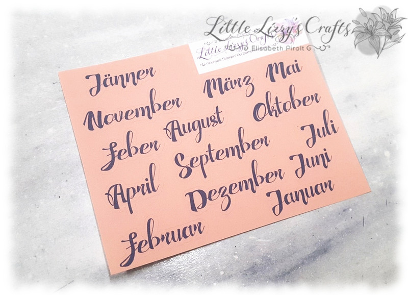 Stampin' Up! Kalender Sticker Monatsnamen