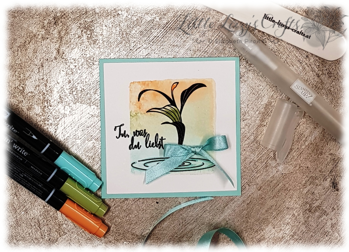 Tu was du liebst Peaceful Reflection Acrylblock Technik Stampin' Up!