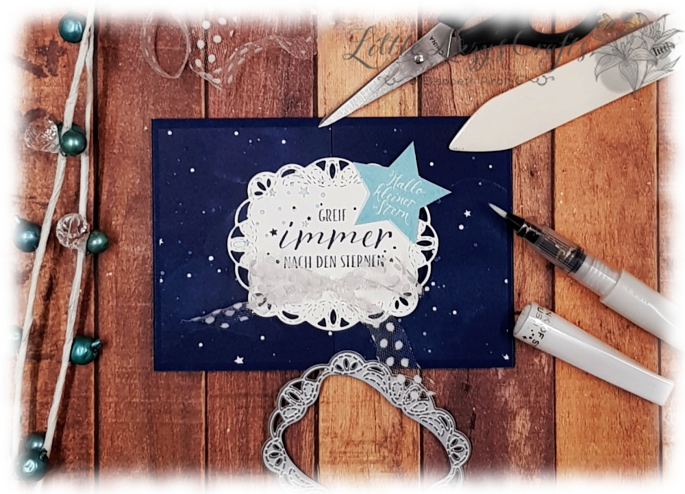 Colour Combo Blog Hop - Sternstunden 4 Twinkle Twinkle Stitched Labels Gate Fold Stampin' Up!