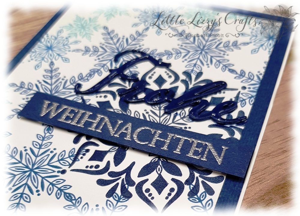 Flockengestöber Wintermärchen Glück per Post Weihnachtliche Vielfalt Stamparatus Kranz Template Stampin' Up!