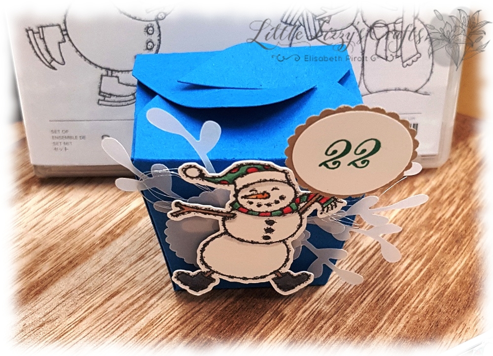 Adventskalender Boxen Verpackung Weihnachten Schneemann Stampin' Up!