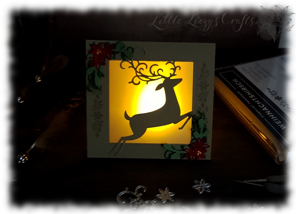 Stamp'N'Hop - Weihnachtshirsch 4 LED Tealight Card Detailed Deer Stampin' Up!