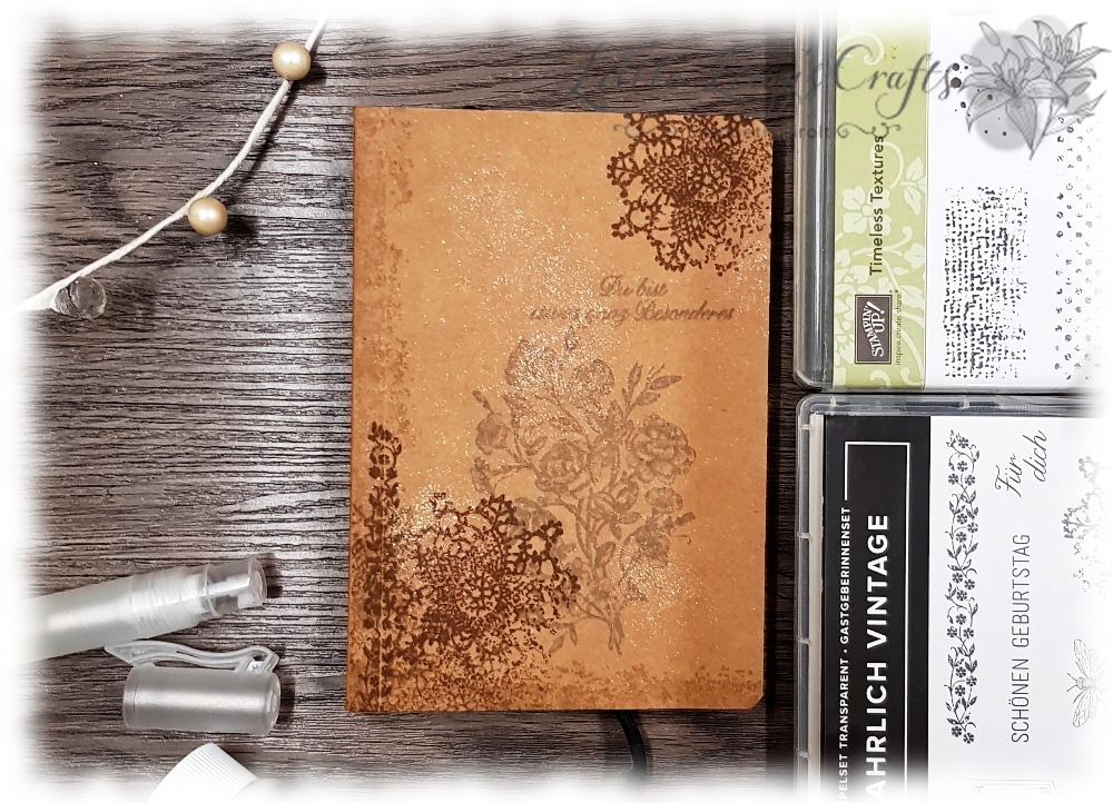 Colour Combo Blog Hop - Notizbücher mit Wahrlich Vintage 5 Weihnachtsmarkt Idee Notizbuch Stampin' Up!