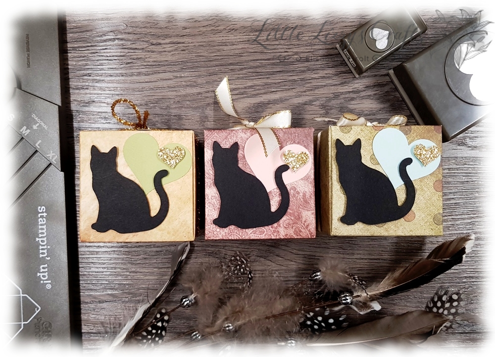 Katzenbox Katzenspielzeug Herzen Itty Bitty Stampin' Up!