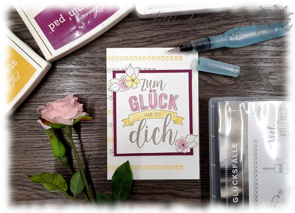 Glücksfälle schnelle Karte Aquarell Stampin' Up!