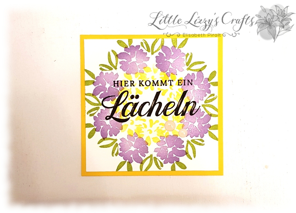 Frühlingsfreuden Lächeln aus Papier Kranz Template Stamparatus Stampin' Up!