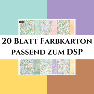 20 Blatt Farbkarton passend zum DSP Von Hand Gemalt