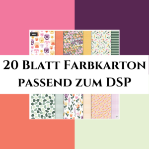 20 Blatt Farbkarton passend zum DSP Stiefmütterchen
