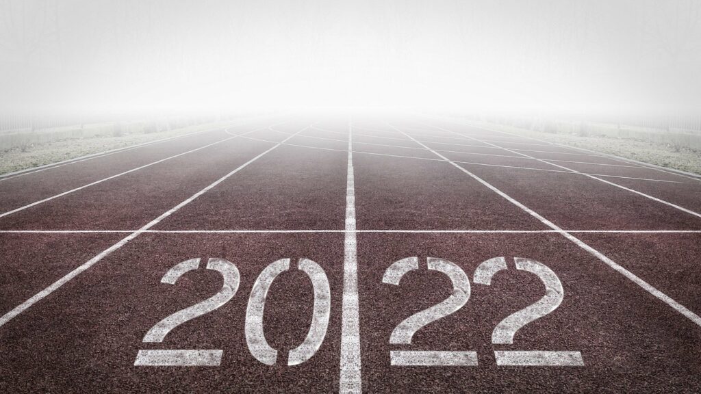 2022 zwei Spuren einer Laufstrecke