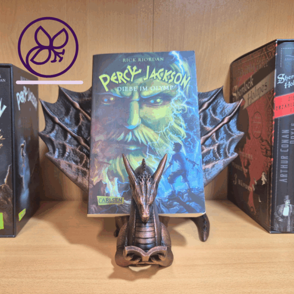 Aegaron - personalisierbares Drachen-Bookdisplay aus PLA