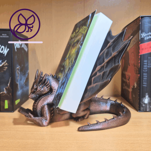 Aegaron - personalisierbares Drachen-Bookdisplay aus PLA