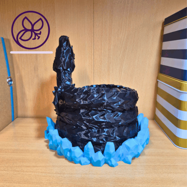 Freeze – Drachen-Blumentopf 3D-Druck | Pflanzgefäß mit Einkristallunterteller & Gießhilfe | Deko für Fantasy-Fans